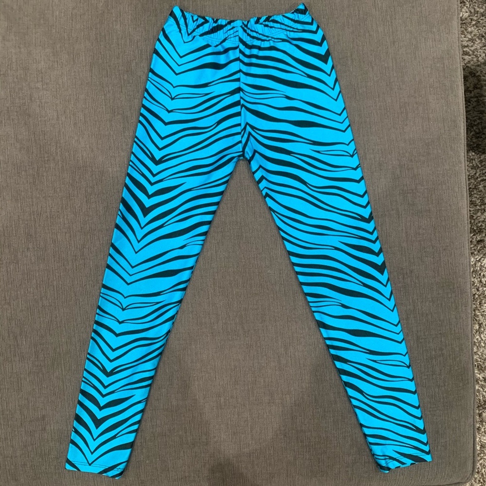 DORI CREATIONS Blue zebra leggings